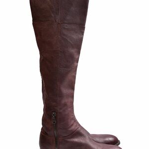 Chinese Laundry Over the Knee Rich Wine Leather Boots